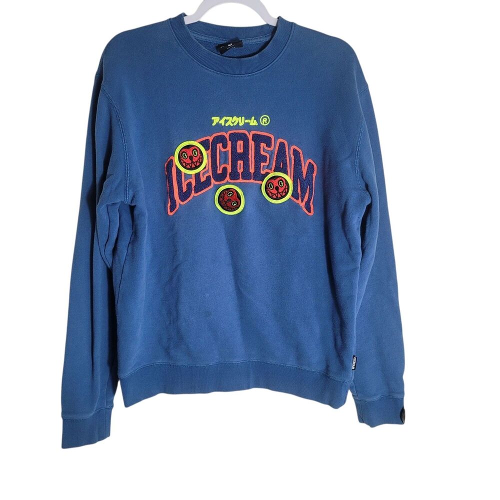 Ice Cream End Game Crew Neck Sweatshirt Men's Size Medium Blue Casual Streetwear